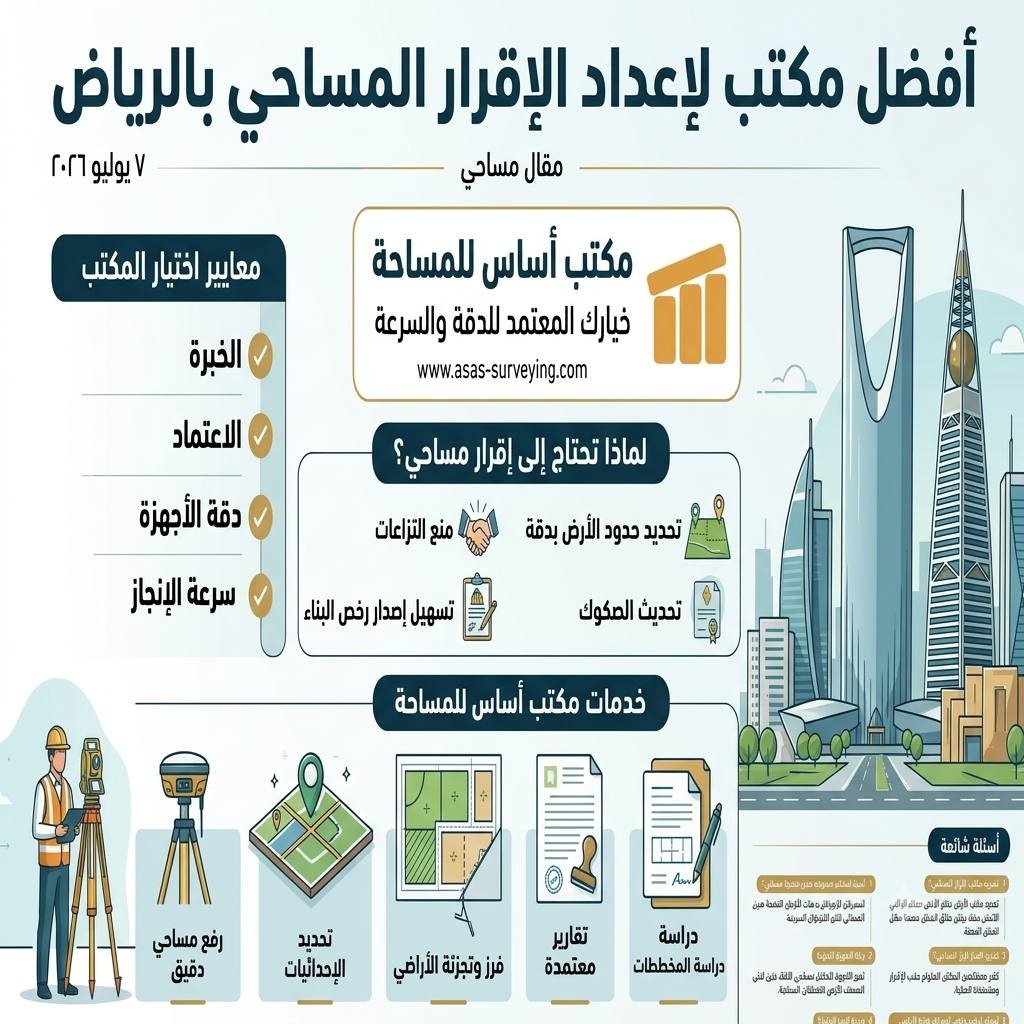 أفضل مكتب لإعداد الإقرار المساحي بالرياض