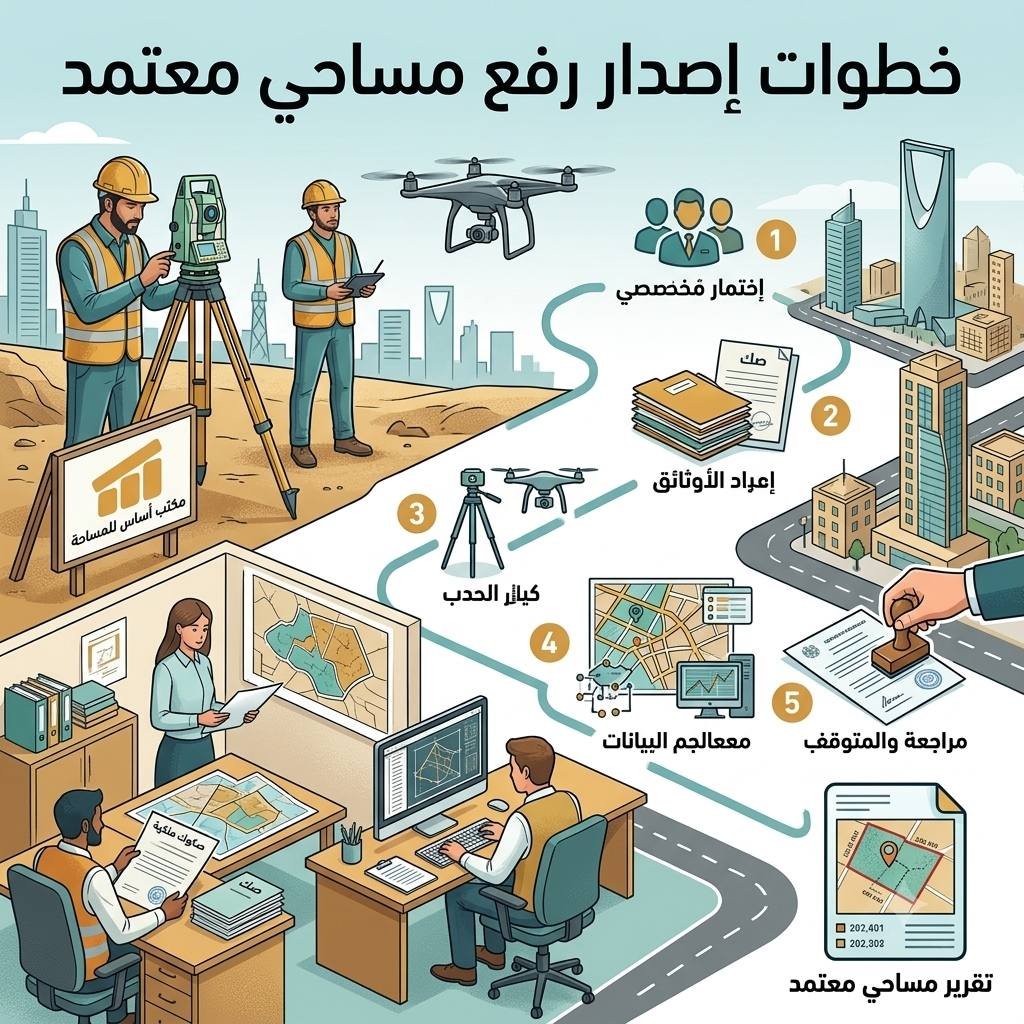 خطوات إصدار رفع مساحي معتمد