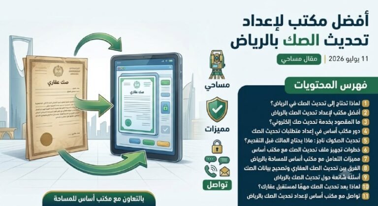 أفضل مكتب لإعداد تحديث الصك بالرياض