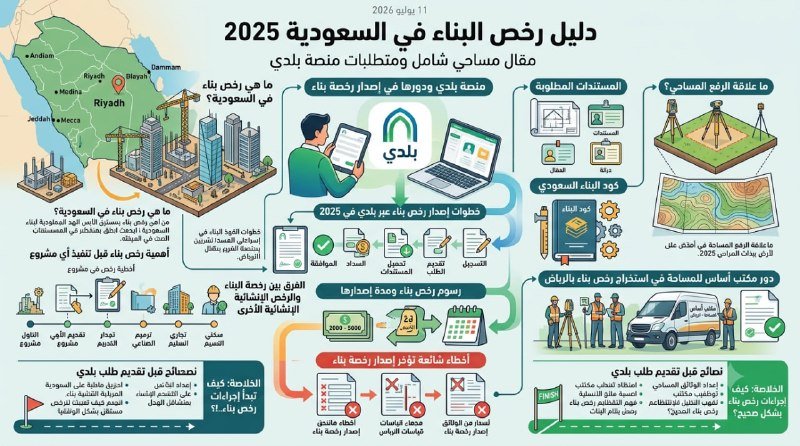 دليل رخص البناء في السعودية 2025