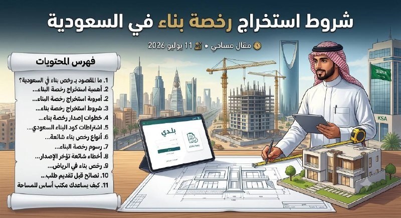شروط استخراج رخصة بناء في السعودية
